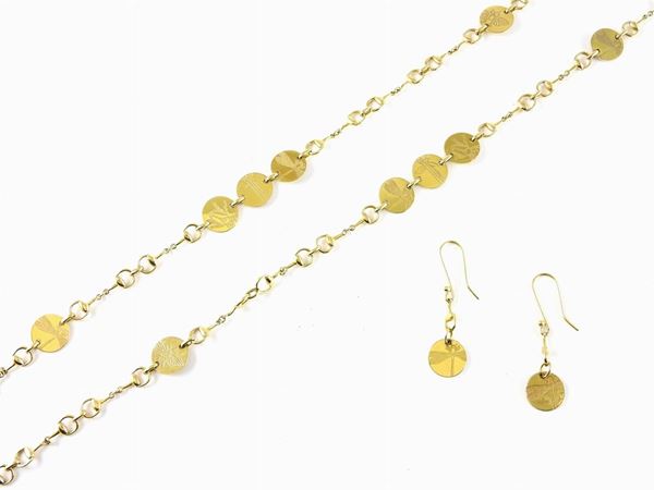 Demi parure Gucci of yellow gold necklace and earrings