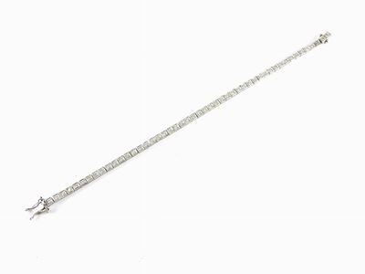 Bracciale Tennis in Oro Bianco e Diamanti