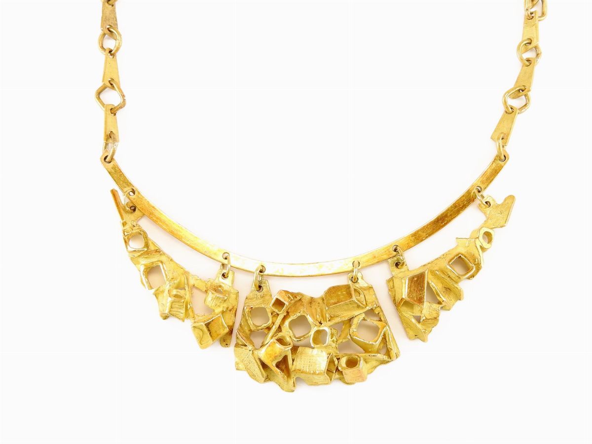 Collier Ubert Piacco (1912-1978) in Oro Giallo a Tre Piastre