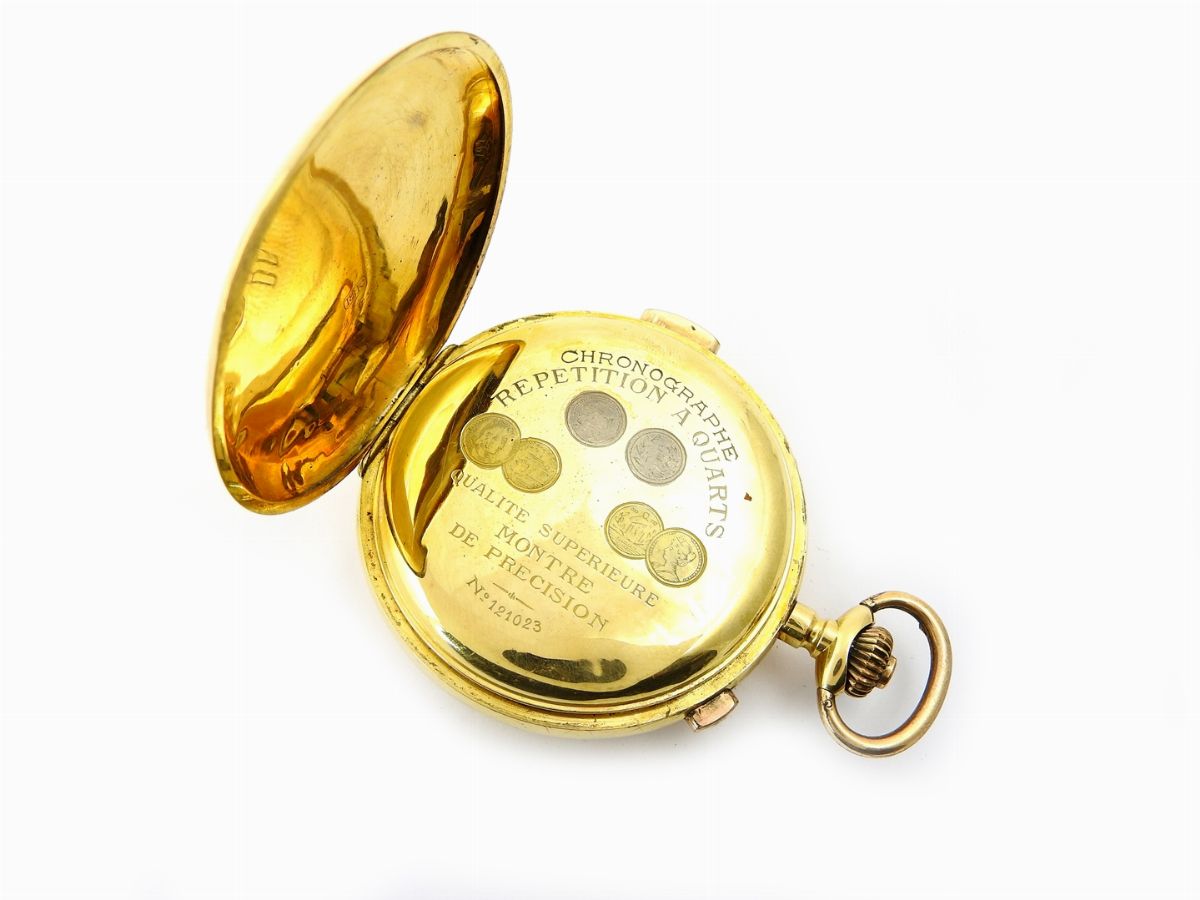 Orologio da Tasca Chronomètre Repetition in Oro Giallo