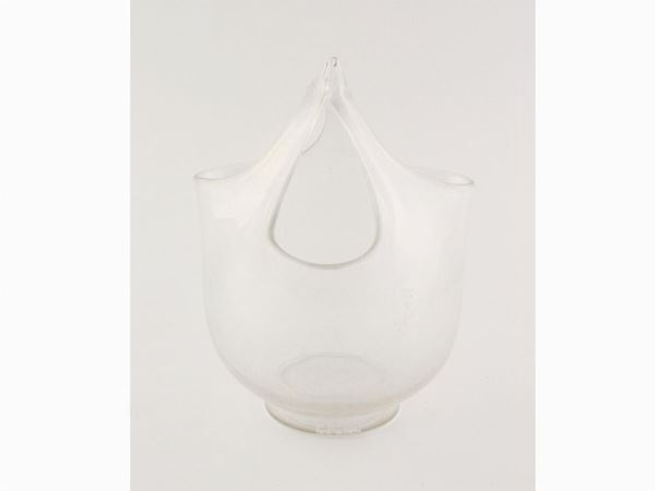 Ercole Barovier - A Clear Iridescent Glass 'Evanescenti' Vase
