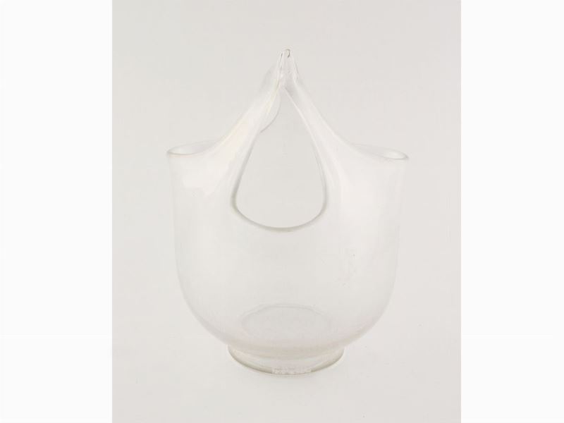 Ercole Barovier - Vaso in Vetro Soffiato Iridescente, Serie Evanescenti