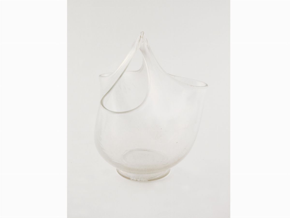 Ercole Barovier - Vaso in Vetro Soffiato Iridescente, Serie Evanescenti