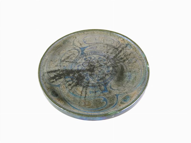 Galileo Chini - Placca Rotonda in Maiolica a Lustro, Manifattura Arte della Ceramica, 1900 Circa