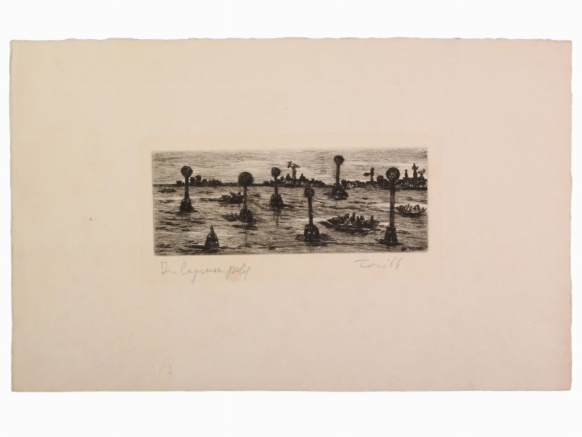 Tono Zancanaro - Paesaggio Veneziano e Scena Mitologica
