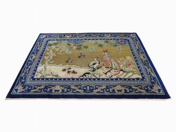 A Peking Tapestry-Carpet  (China, 1920-30s)  - Auction Furniture, Silver and Curiosities from a Roman House - I - Maison Bibelot - Casa d'Aste Firenze - Milano