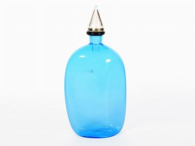 Bottiglia in Vetro Soffiato Azzurro