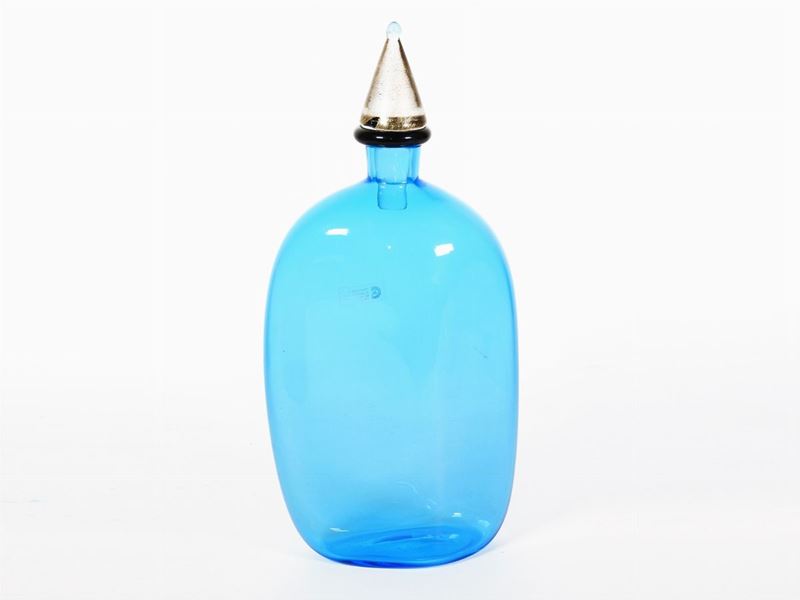 Bottiglia in Vetro Soffiato Azzurro