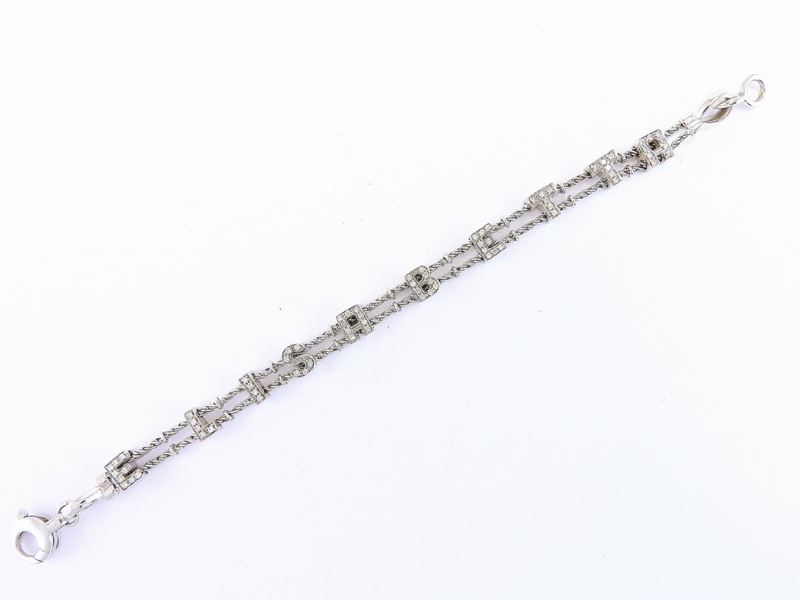 Bracciale in Oro Bianco e Diamanti