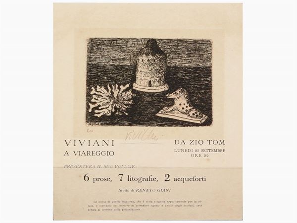 Giuseppe Viviani : Still Life 1950  ((1898-1965))  - Auction Modern and Contemporary Art - II - Maison Bibelot - Casa d'Aste Firenze - Milano