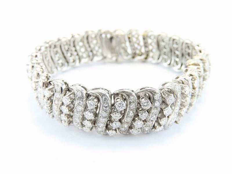 Bracciale in Oro Bianco e Diamanti