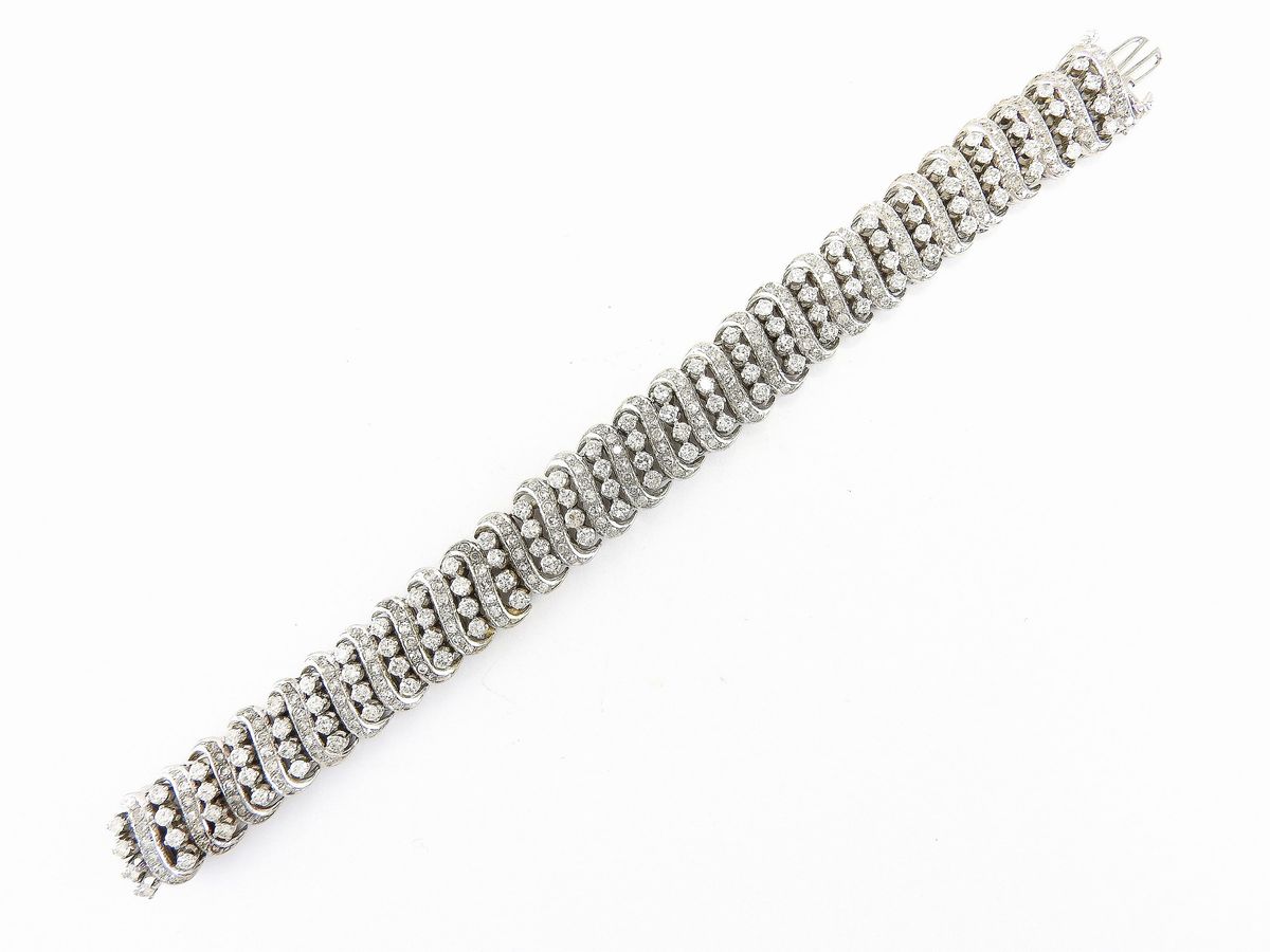 Bracciale in Oro Bianco e Diamanti