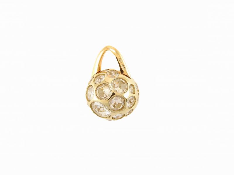 Ciondolo Pomellato in Oro Giallo e Quarzi Incolori