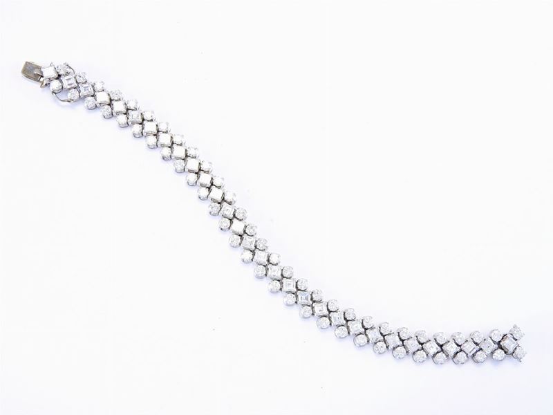 Bracciale in Oro Bianco e Diamanti