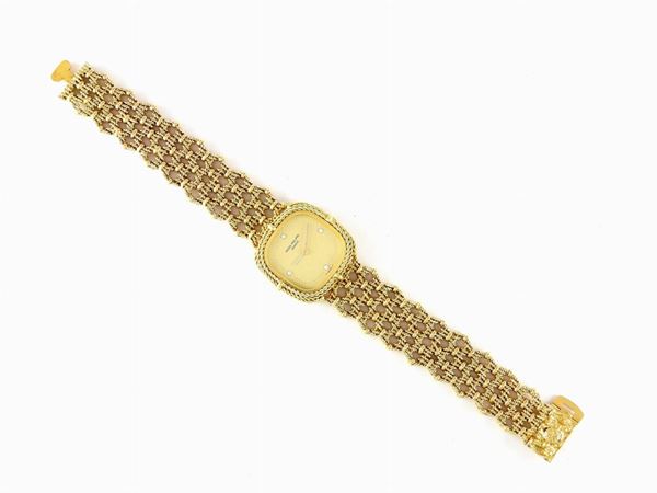 Yellow gold Patek Philippe ladies wristwatch with diamonds
