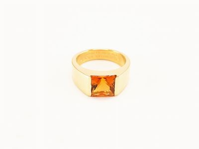 Anello in Oro Giallo Cartier con Quarzo Citrino