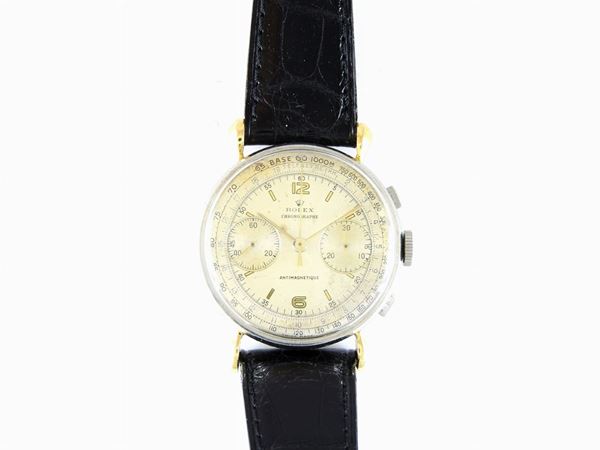 Stainless steel Rolex gentlemen wrist chronograph