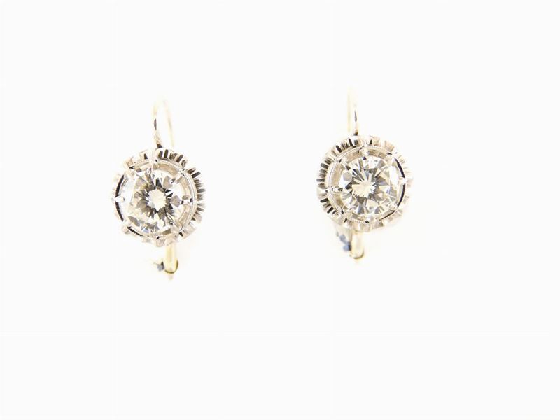 Orecchini in Oro Bianco e Diamanti