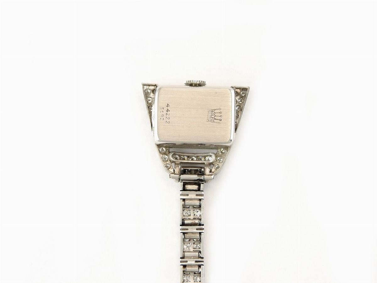 Pendente Orologio Rolex in Platino e Diamanti