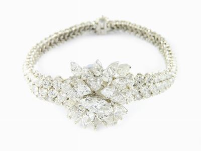 Bracciale Orologio Baume & Mercier in Platino e Diamanti