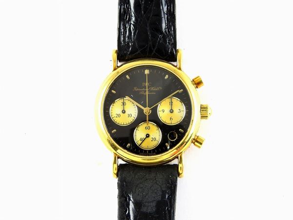 Yellow gold IWC ladies wrist chronograph