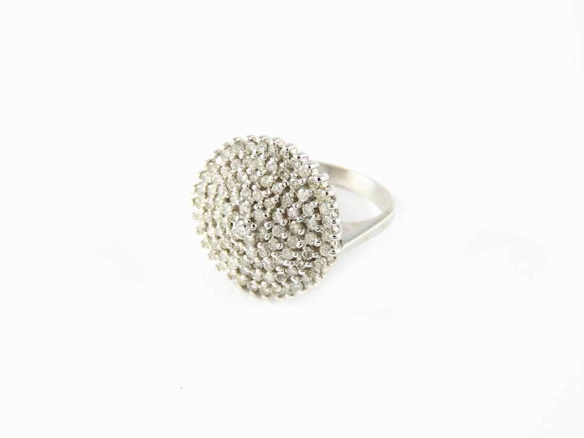 Anello in Oro Bianco e Diamanti