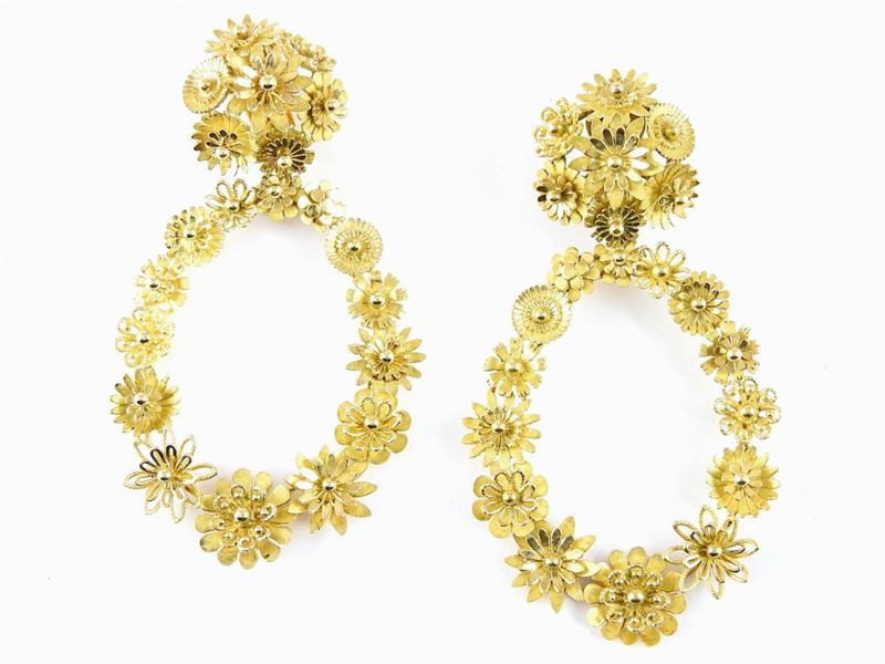Orecchini Pendenti in Oro Giallo