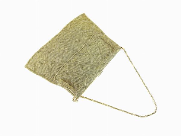 Yellow gold S.G.D.G. woven texture evening bag  (French marks for USA)  - Auction Watches and Jewels - I - I - Maison Bibelot - Casa d'Aste Firenze - Milano