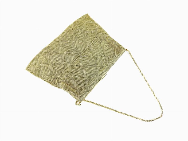 Borsetta in Oro Giallo s.g.D.g. a Maglia Morbida