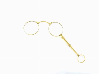 Lorgnette in Oro Giallo con Lenti