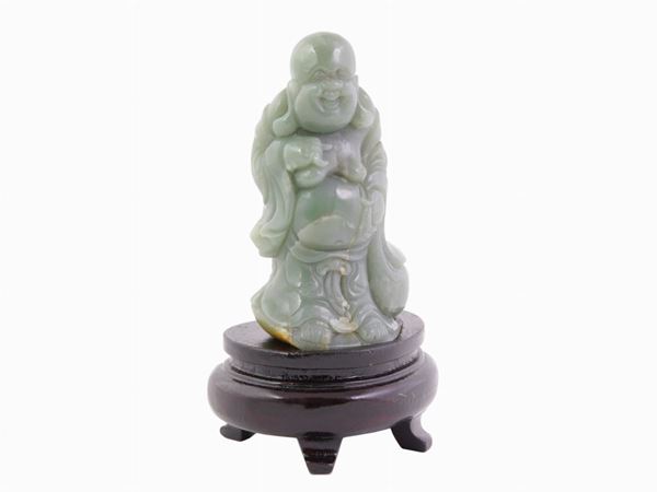 A Green Jade Figure of a Wise Man