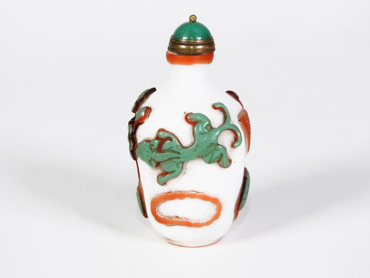 Snuff Bottle in Vetro Doppio
