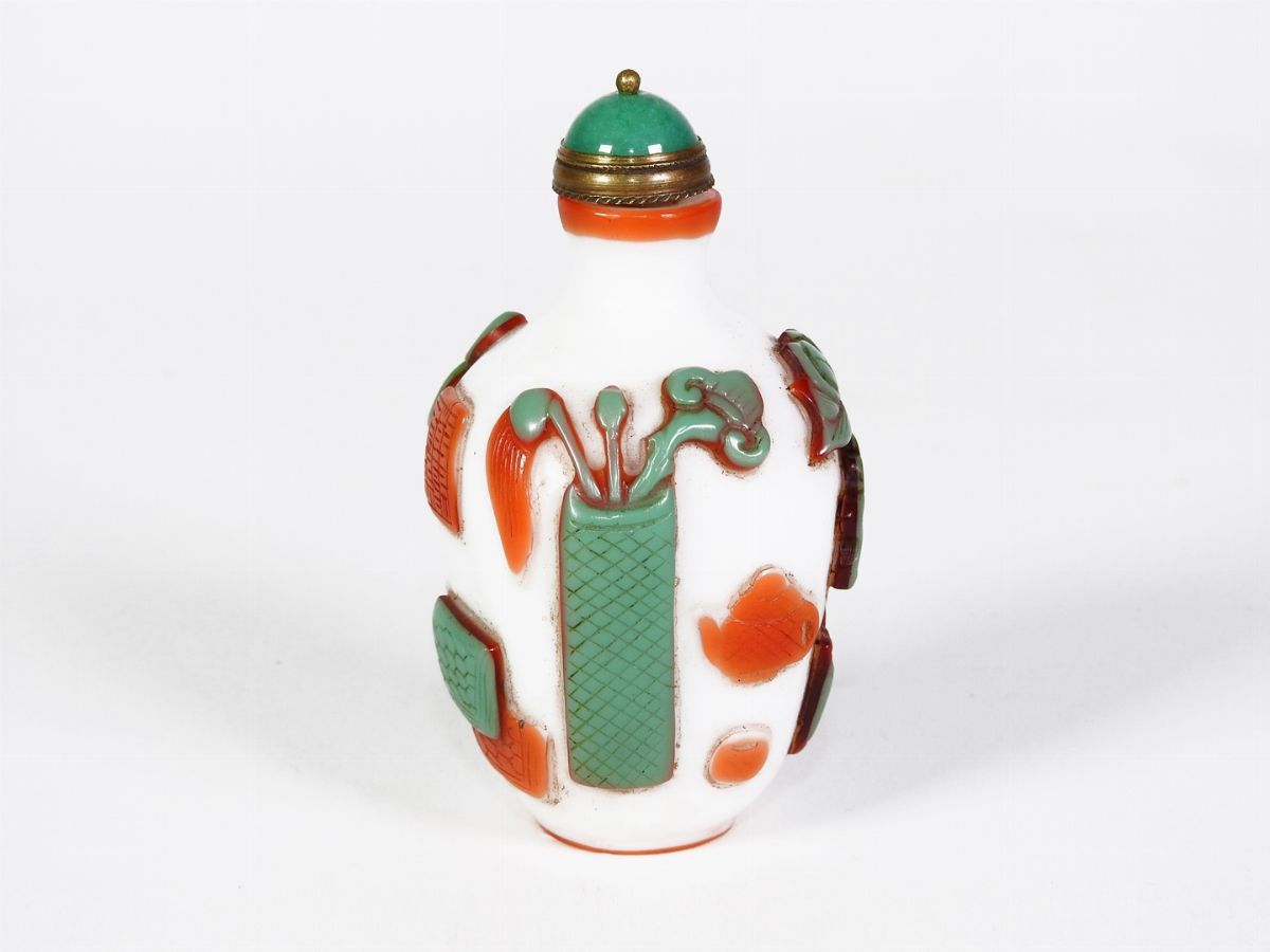 Snuff Bottle in Vetro Doppio