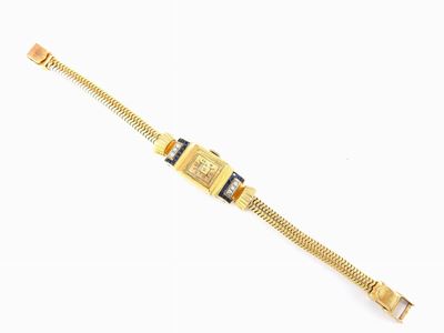 Orologio da Polso per Donna Movado in Oro Giallo, Diamanti e Zaffiri
