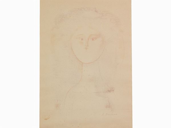 Antonio Bueno : Female Portrait  ((1918-1984))  - Auction Modern and Contemporary Art - II - Maison Bibelot - Casa d'Aste Firenze - Milano