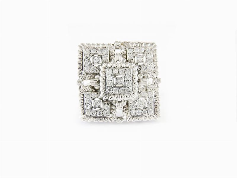 Anello in Oro Bianco e Diamanti