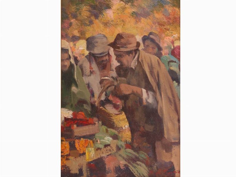 Giulio da Vicchio - Al Mercato (studio per il Quadro)