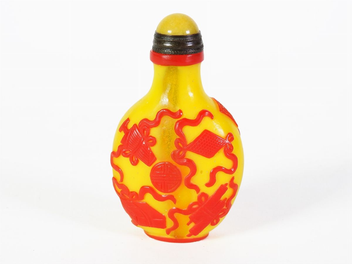 Snuff Bottle in Vetro Doppio