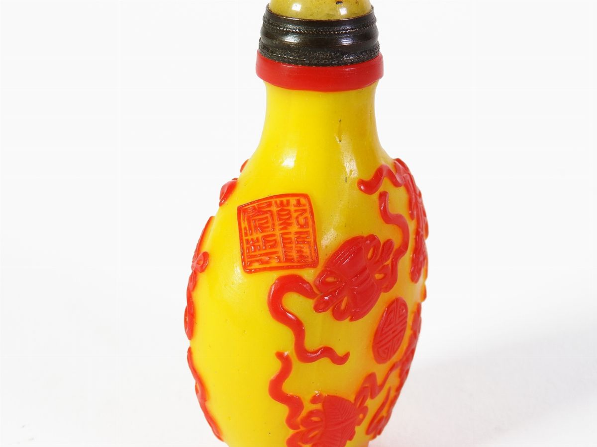 Snuff Bottle in Vetro Doppio