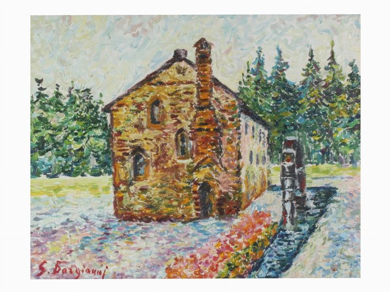 Guido Borgianni - Paesaggio con Veduta di Mulino