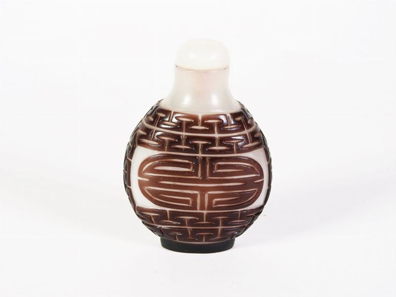 Snuff Bottle in Vetro Doppio