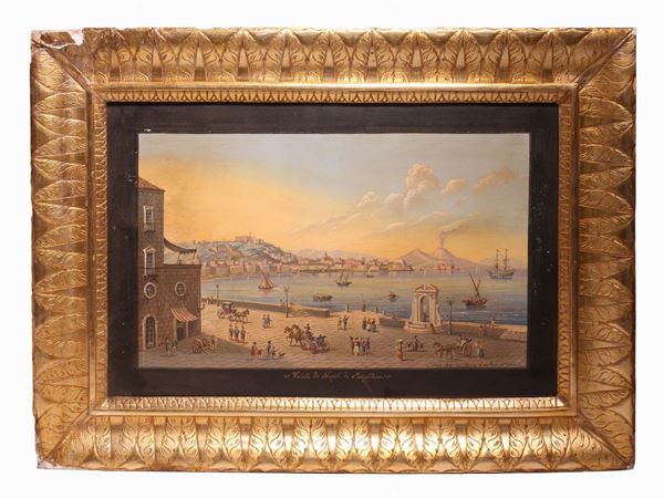 View of Naples  - Auction Furniture, Silver and Curiosities from a Roman House - I - Maison Bibelot - Casa d'Aste Firenze - Milano