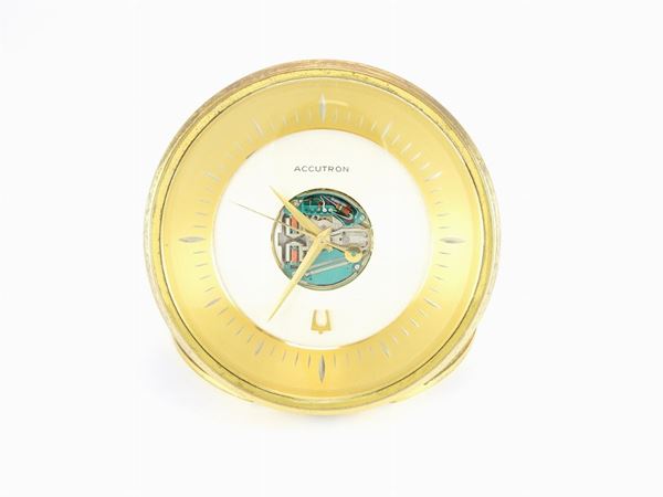Bulova gold plated table clock  (Accutron model)  - Auction Watches and Jewels - I - I - Maison Bibelot - Casa d'Aste Firenze - Milano
