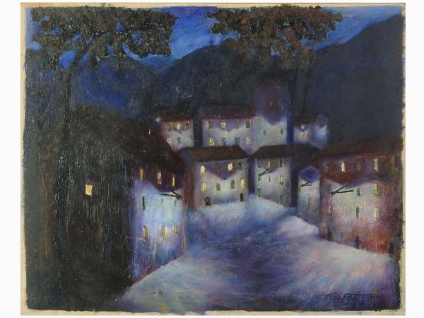 Francesco Galeotti - Paesaggio notturno 1956