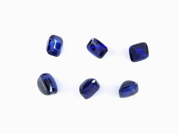 Six natural sapphires