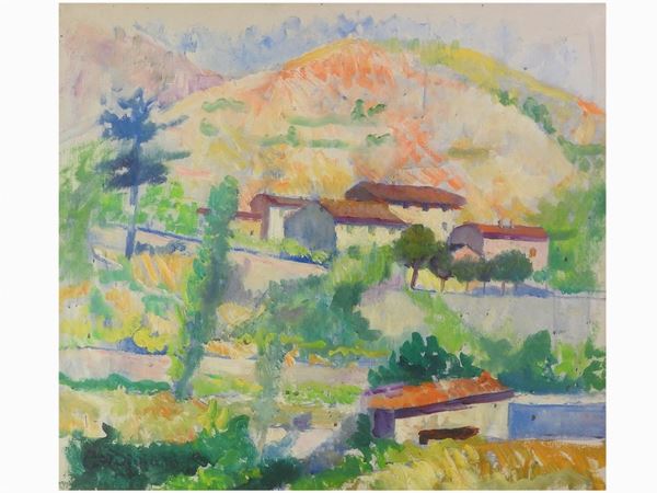 Edoardo Gordigiani : Landscape  ((1866-1961))  - Auction Modern and Contemporary Art - II - Maison Bibelot - Casa d'Aste Firenze - Milano