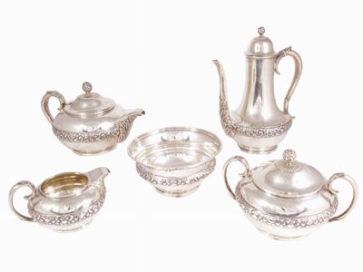 Servito da Te e Caffè in Argento Sterling