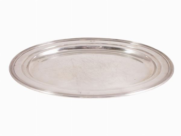An Oval Sterling Silver Tray