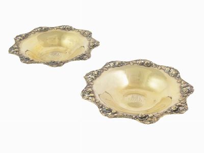 Coppia di Coppette in Argento Sterling Dorato