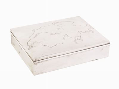 Scatola Portasigarette Rivestita in Argento Sterling